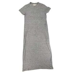 RIVET & THREAD Gray Heathered Jersey Knit TShirt‎ Maxi Dress XS